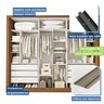 Guarda Roupa Casal com Espelho 3 Portas 6 Gavetas Nápoli Espresso Móveis - 6