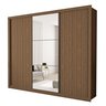 Guarda Roupa Casal com Espelho 3 Portas 6 Gavetas Nápoli Espresso Móveis - 10