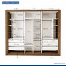 Guarda Roupa Casal com Espelho 3 Portas 6 Gavetas Nápoli Espresso Móveis - 8