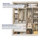 Ver imagem 7 de Guarda Roupa Casal Premium Ravena 242cm com Espelho 3 Portas 6 Gavetas Espresso Móveis