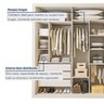 Guarda Roupa Casal Premium Ravena 242cm com Espelho 3 Portas 6 Gavetas Espresso Móveis     - 7