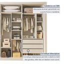 Ver imagem 5 de Guarda Roupa Casal Premium Ravena 242cm com Espelho 3 Portas 6 Gavetas Yescasa Branco