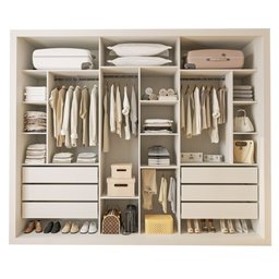 Guarda Roupa Casal Premium Ravena 242cm com Espelho 3 Portas 6 Gavetas Yescasa Branco - 13 Guarda Roupa Casal Premium Ravena 242cm com Espelho 3 Portas 6 Gavetas Yescasa Branco - 13