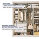 Ver imagem 7 de Guarda Roupa Casal Premium Ravena 242cm com Espelho 3 Portas 6 Gavetas Yescasa Branco