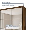 Ver imagem 3 de Guarda Roupa Casal Premium Ravena 242cm com Espelho 3 Portas 6 Gavetas Yescasa Marrom/Freijó