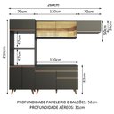 Ver imagem 3 de Cozinha Completa Reims com Armário e Balcão Preto Madesa