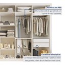 Ver imagem 5 de Guarda Roupa Casal Premium Firenze 279,3cm com Espelho 4 Portas 4 Gavetas Yescasa Branco
