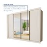 Guarda Roupa Casal Premium Firenze 279,3cm com Espelho 4 Portas 4 Gavetas Espresso Móveis     - 3