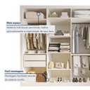 Ver imagem 7 de Guarda Roupa Casal Premium Firenze 279,3cm com Espelho 4 Portas 4 Gavetas Yescasa Branco