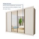 Ver imagem 4 de Guarda Roupa Casal Premium Firenze 279,3cm com Espelho 4 Portas 4 Gavetas Yescasa Branco