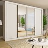 Guarda Roupa Casal Premium Firenze 279,3cm com Espelho 4 Portas 4 Gavetas Espresso Móveis     - 1