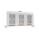 Ver imagem 3 de Módulo Cozinha Telasul Mirage New Armário 3 Portas c/ Vidro Branco/Preto