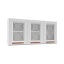 Ver imagem 5 de Módulo Cozinha Telasul Mirage New Armário 3 Portas c/ Vidro Branco/Preto