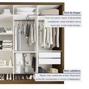 Ver imagem 7 de Guarda Roupa Casal Premium Firenze 279,3cm com Espelho 4 Portas 4 Gavetas Yescasa Marrom/Freijó
