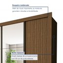 Ver imagem 2 de Guarda Roupa Casal Premium Firenze 279,3cm com Espelho 4 Portas 4 Gavetas Yescasa Marrom/Freijó