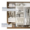 Ver imagem 6 de Guarda Roupa Casal Premium Firenze 279,3cm com Espelho 4 Portas 4 Gavetas Yescasa Marrom/Freijó