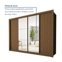 Ver imagem 3 de Guarda Roupa Casal Premium Firenze 279,3cm com Espelho 4 Portas 4 Gavetas Yescasa Marrom/Freijó