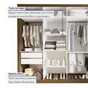 Ver imagem 5 de Guarda Roupa Casal Premium Firenze 279,3cm com Espelho 4 Portas 4 Gavetas Yescasa Marrom/Freijó