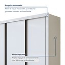 Ver imagem 5 de Guarda Roupa Casal Premium Nápoli 4 Portas de Correr 4 Gavetas 279,3cm Yescasa