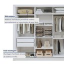 Ver mais imagens de Guarda Roupa Casal Premium Nápoli 279,3cm 4 Portas 4 Gavetas Espresso Móveis