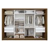 Guarda Roupa Casal Premium Nápoli 242cm 4 Portas 4 Gavetas Espresso Móveis - 4
