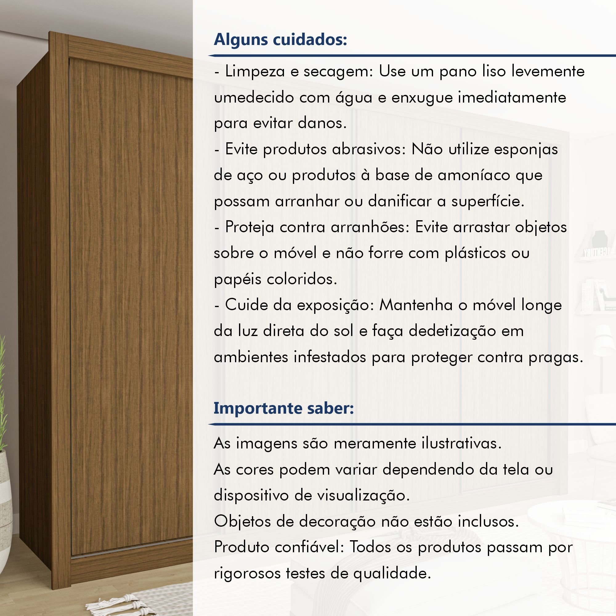 Guarda Roupa Casal Premium Nápoli 242cm 4 Portas 4 Gavetas Espresso Móveis - 8