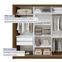 Ver mais imagens de Guarda Roupa Casal Premium Nápoli 242cm 4 Portas 4 Gavetas Espresso Móveis