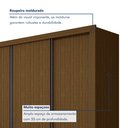 Ver imagem 5 de Guarda Roupa Casal Premium Nápoli 242cm 4 Portas 4 Gavetas Espresso Móveis
