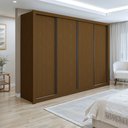 Ver imagem 1 de Guarda Roupa Casal Premium Nápoli 4 Portas de Correr 4 Gavetas 279,3cm Yescasa