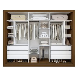 Guarda Roupa Casal Premium Nápoli 3 Portas de Correr 6 Gavetas 242cm Yescasa - 5
