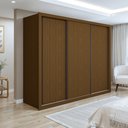 Ver imagem 1 de Guarda Roupa Casal Premium Nápoli 3 Portas de Correr 6 Gavetas 242cm Yescasa