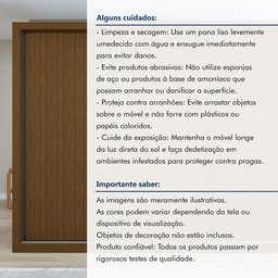 Guarda Roupa Casal Premium Nápoli 3 Portas de Correr 6 Gavetas 242cm Yescasa - 15