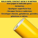Ver imagem 2 de Rolo Papel Adesivo Liso Amarelo Contact Lavável