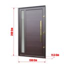 Ver imagem 2 de Porta Pivot.Alumínio Lamb.Visione c/Pux.D.Elite Marrom Gold 240x130 Brimak