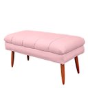 Ver imagem 3 de Puff Aparador Estofado Italy Decorativo Veludo Rosa Bebe