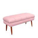 Ver imagem 4 de Puff Aparador Estofado Italy Decorativo Veludo Rosa Bebe