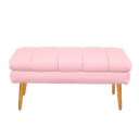 Ver imagem 1 de Puff Aparador Estofado Italy Decorativo Veludo Rosa Bebe