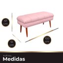 Ver imagem 6 de Puff Aparador Estofado Italy Decorativo Veludo Rosa Bebe