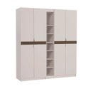 Ver imagem 3 de Guarda Roupa Planejado 4 Portas Corino 3 Peças Hera CabeCasa MadeiraOriginals Cinza/Cream