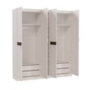 Ver imagem 4 de Guarda Roupa Planejado 4 Portas Corino 3 Peças Hera CabeCasa MadeiraOriginals Cinza/Cream