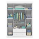 Ver imagem 2 de Cômoda e Guarda Roupa Infantil Lívia Branco Brilho - Phoenix