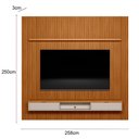 Ver imagem 4 de Painel Ripado para TV 75 Pol. com Bancada 258cm Prime Plus L06 Nature/Off White - Mpozenato