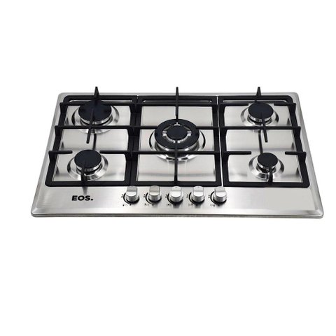 Cooktop à Gás 5 Bocas Eos Ecg05 Inox Bivolt