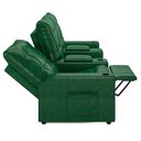 Ver imagem 7 de Poltrona Reclinável para Cinema Parma 3 Lugares Baú Usb Pu Verde Musgo Fh1 - D'Rossi