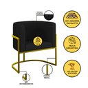 Ver imagem 7 de Kit Sofá 2 Lugares + 2 Poltronas Corino para Recepção Gold Cor:preto