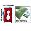 Ver imagem 2 de Travesseiro Gigante Happy Line 150 x 70 cm - Vermelho