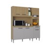 Cozinha Compacta Bárbara 6 Portas 1 Gaveta Mdp/mdf Ripado Poquema Móveis - 3