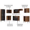 Ver imagem 5 de Armário de Cozinha Completa de Canto 481cm Rustic/Preto Emilly Moon Madesa 01