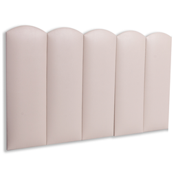 Cabeceira Solteiro Modulada Nuvem Cama Box Corino Marfim - 1