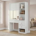 Ver imagem 7 de Penteadeira Camarim com Espelho LED e 2 Gavetas Lume Branco